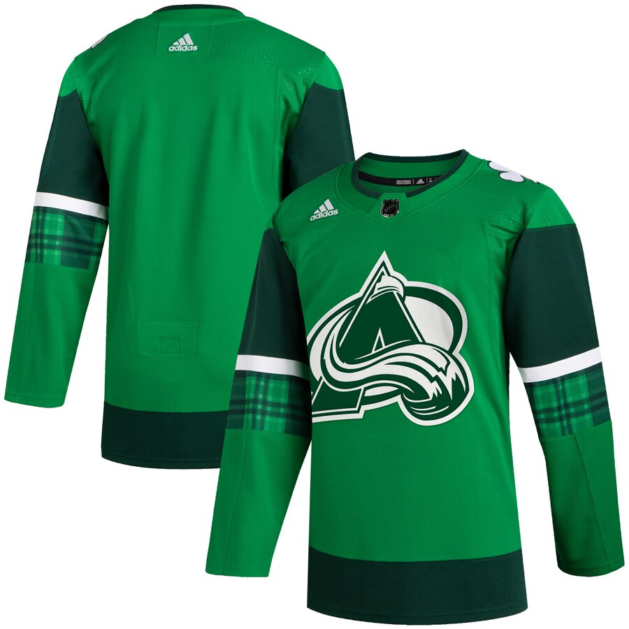 Colorado Avalanche Blank Men's Adidas 2020 St. Patrick's Day Stitched NHL Jersey Green.jpg